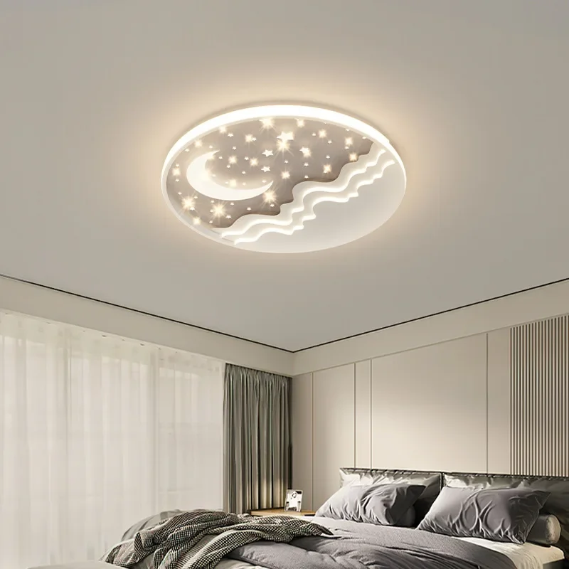 Imagem -04 - Sandyha-ultra-fino Circular Led Luzes de Teto Decoração para Casa Lâmpadas Lanternas Estudo Quarto Iluminação Moderno