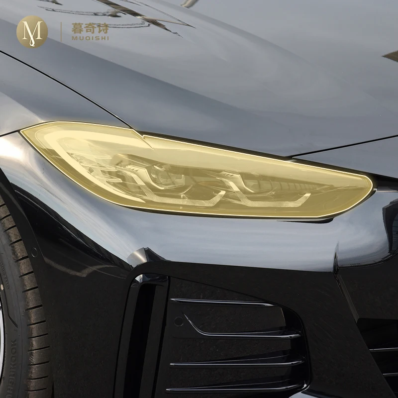 

MUQSHI Pre cutting Car Exterior Headlights PPF transparent protective film TPU scratch resistant film For BMW G26 i4 2022-2024