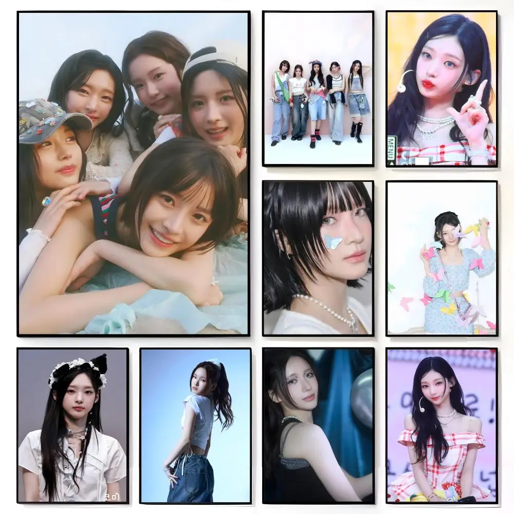 Korean Energetic Girl Group H-HITGS Poster American Film Mural Home Childrens Room Wall Decor Print