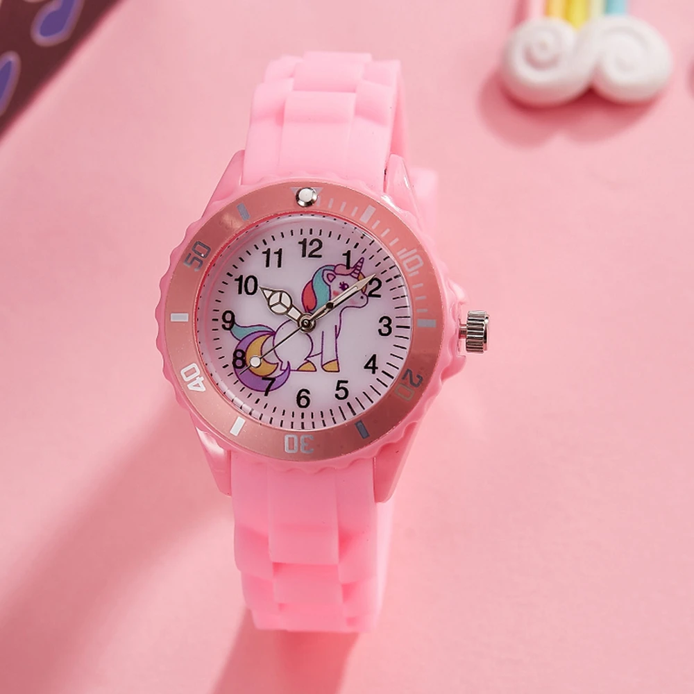 Unicorn Children Watch For Girls Lovely Fashion Girl Wristwatches unicorn Quartz Watch Student Kid Watch Holiday Gifts