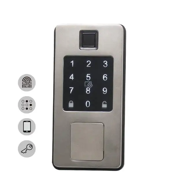 โลหะบานหน้าต่าง Smart Deadbolt ด้านหน้าประตู Alexa WiFi TTlock App ลายนิ้วมือ Biometric Keyless Keypad ล็อค Gateway