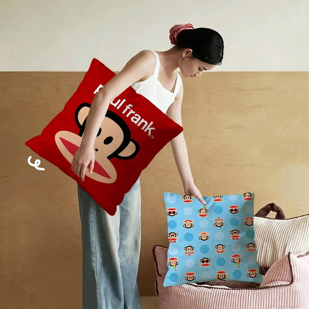 Anime P-Paul F-Frank Maple Design Cushion Cover Happy Autumn Harvest decor Holiday Decorati Pillow Cover