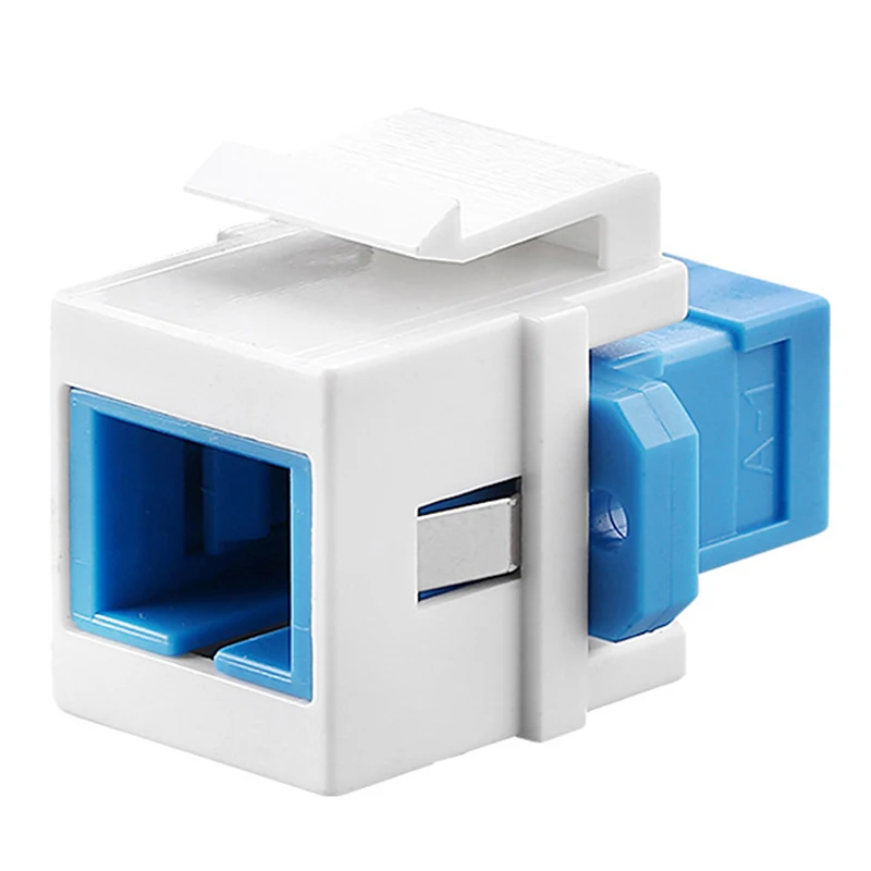 Keystone Jack Sc Fiber Optic Module Adapter Sc F/F Keystone Module Koppeling Voor Wandpaneel Aansluitblok Montage Box Adapter