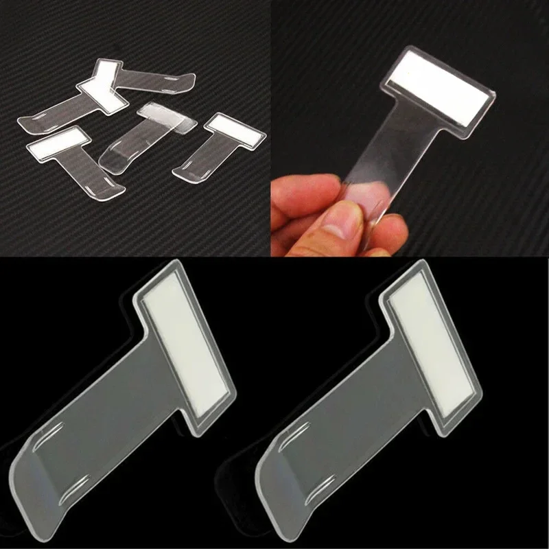 2pcs Auto Windscreen Vehicle Parking Ticket Plastic Clip Universal Accessories Car Receipt Permit Card Holder Clip Sticker