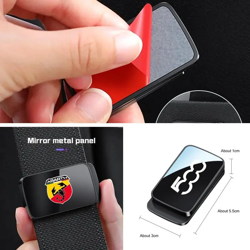Fiat Abarth Magnetic Seat Belt Holder Adjustable Stabilizer Fastener Clip For Fiat 500,500X,500L,Panda,Punto Car Interior Access