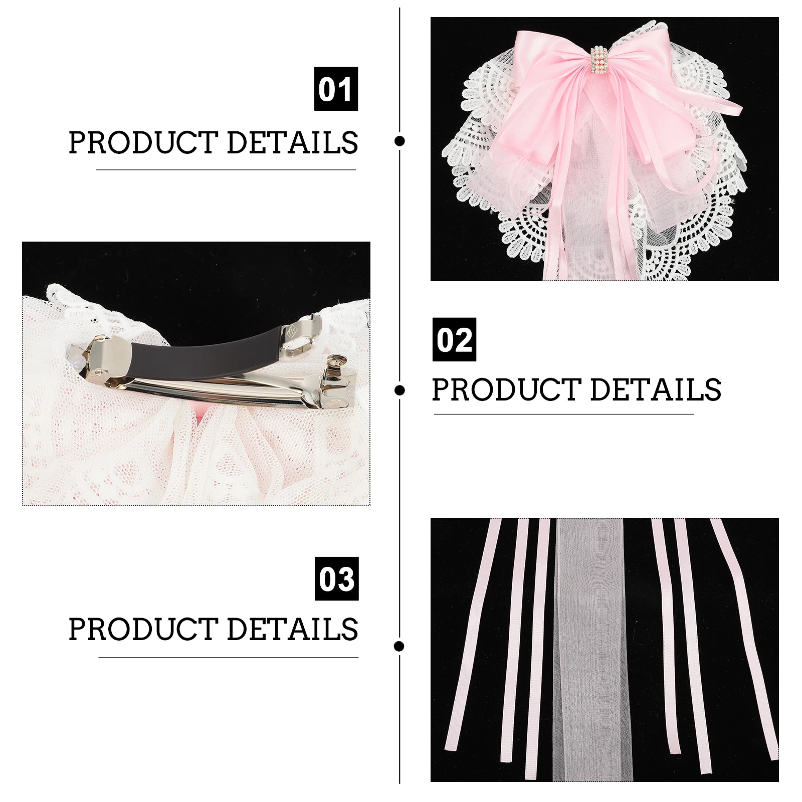 

Oversize Bow Knot Hair Clip Bows Barrettes Non-Slip Hair Holder Party Lolita Headdress Hairstyle Grip Braided Ponytail Buns