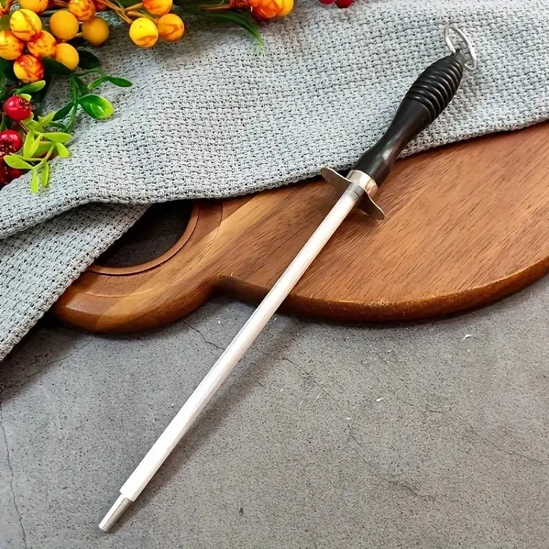 1PC Sharpener Rod Carbon Steel Knife Durable Easy-to-use with Non-Slip Handle Sharpening Blade Rod Knife Kitchen Tools