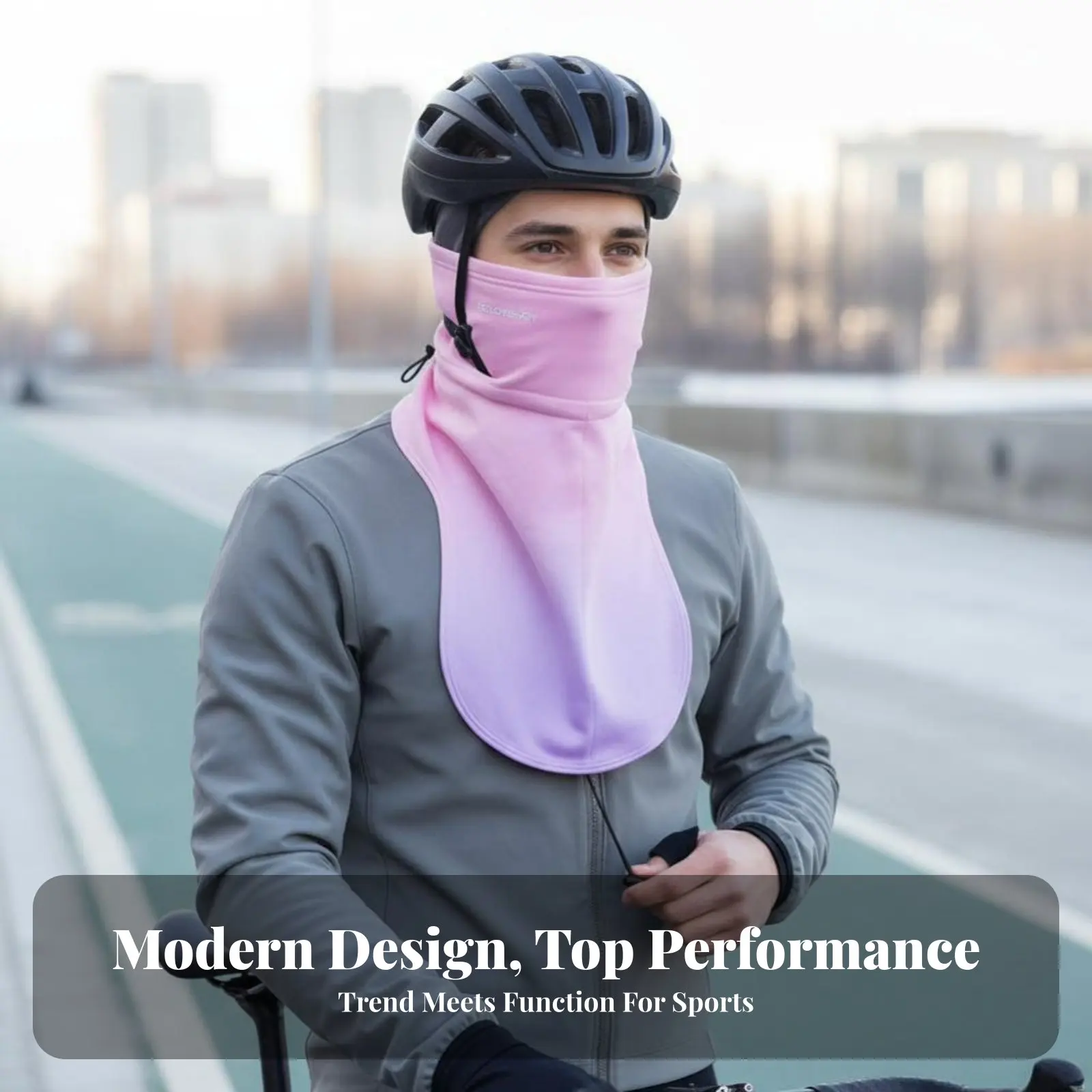 

Skiing Neck Warmer, Fleece Face Cover, Windproof, Cold Protection, Outdoor Cycling, Unisex Ear Cover