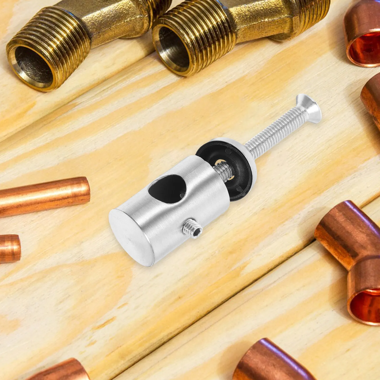 2Pcs Stainless Steel Handrail Hardware Round Tube Connector for Outdoor Handrails Stair Rail Hanger Guardrail Support Sleek