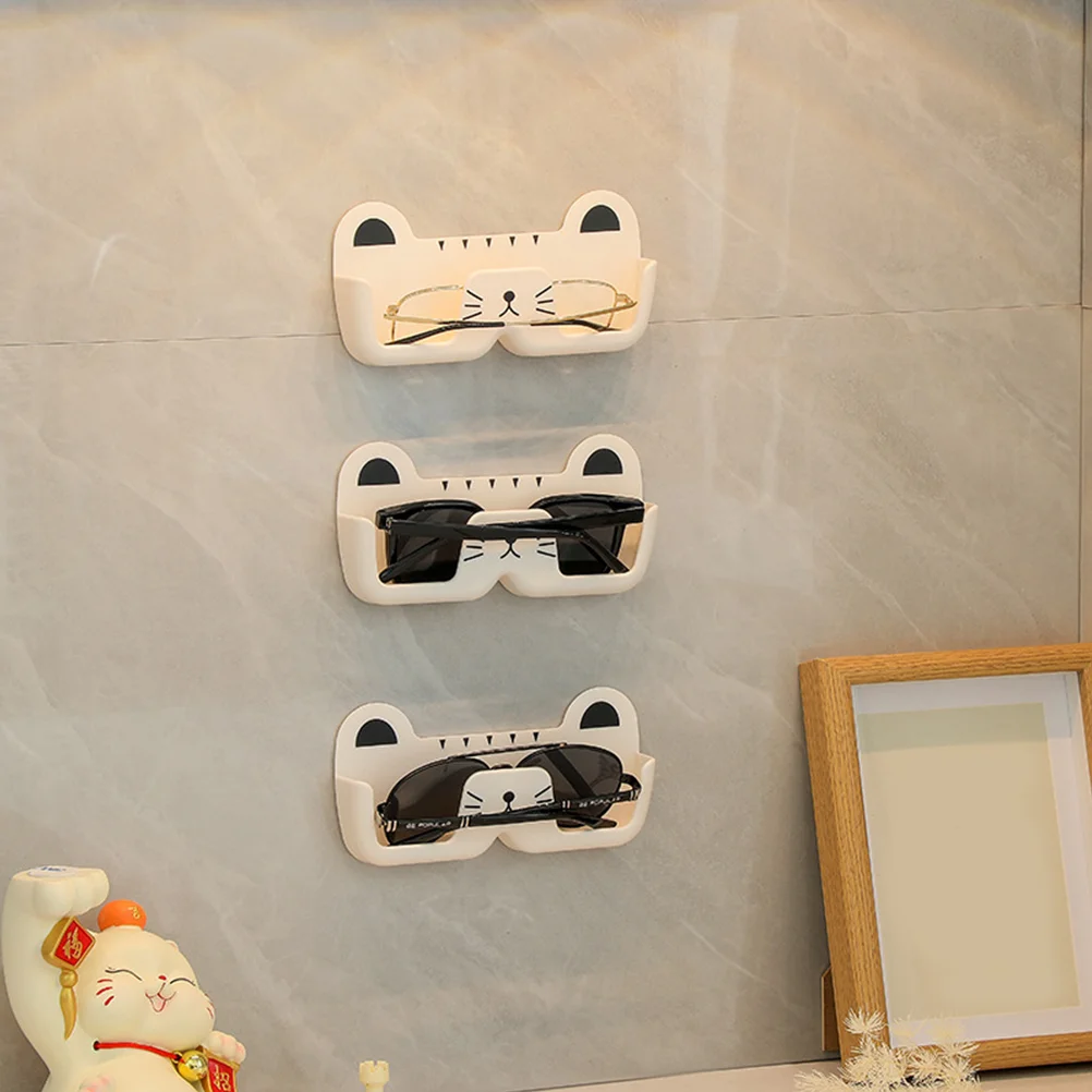 

2 Pcs Cat Glasses Case Household Storage Organizer Shortsighted for Sunglasses Abs