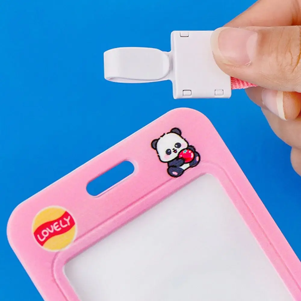 Cartoon Panda Printing Lanyard Card Useful Professional Card Cover Multifunction Wear-resistant Cards Protectors Cover Bank