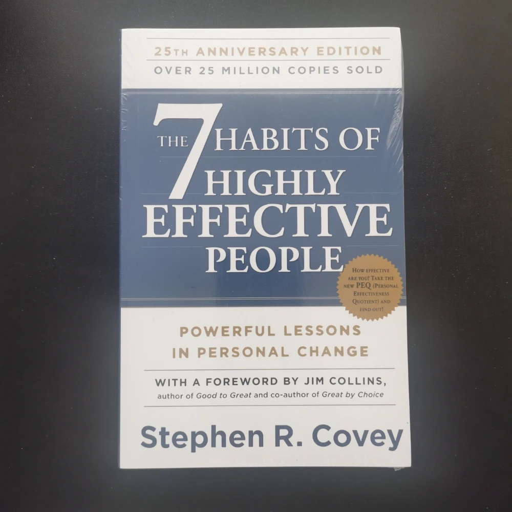 Les 7 habitudes des gens très efficaces par Stephen R. Covey en anglais Livre de lecture de gestion professionnelle originale