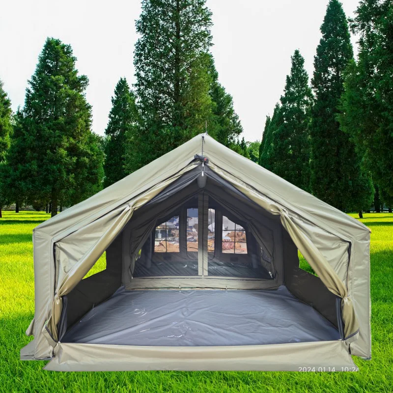 9 Square Meter Expandable Inflatable Tent Removable Design 600D Oxford Fabric Rain Resistant Camping Shelter
