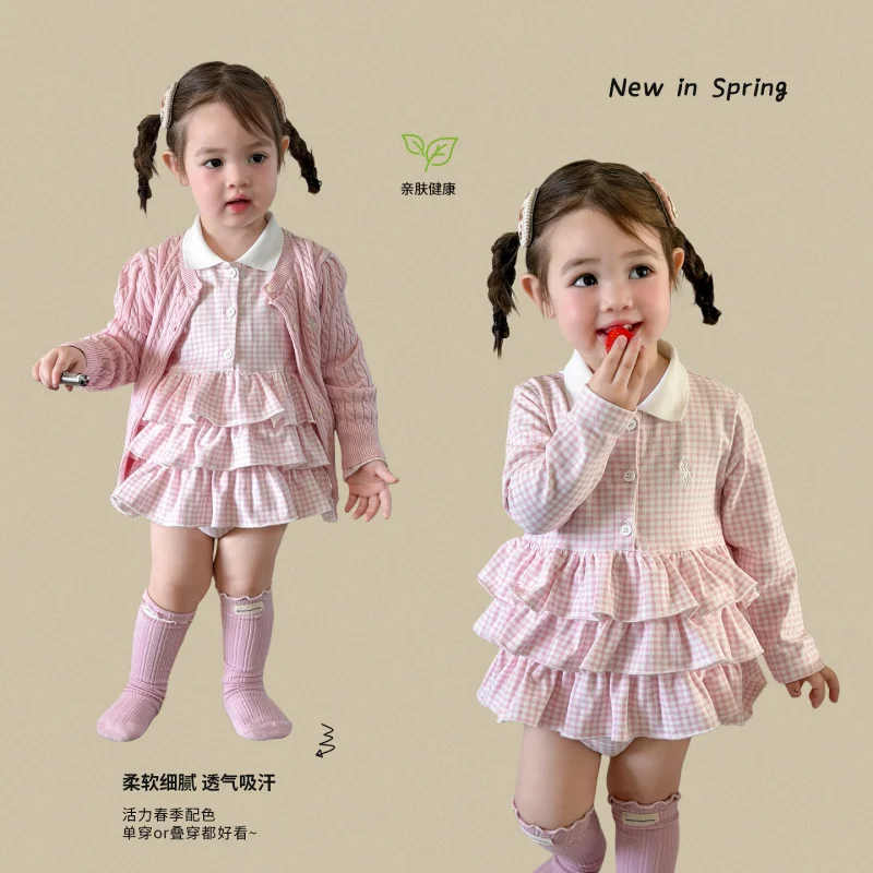

ZheLi Children's Clothing Girls' Spring Outfit Set2026New children's clothing: princess romper dress for baby girls