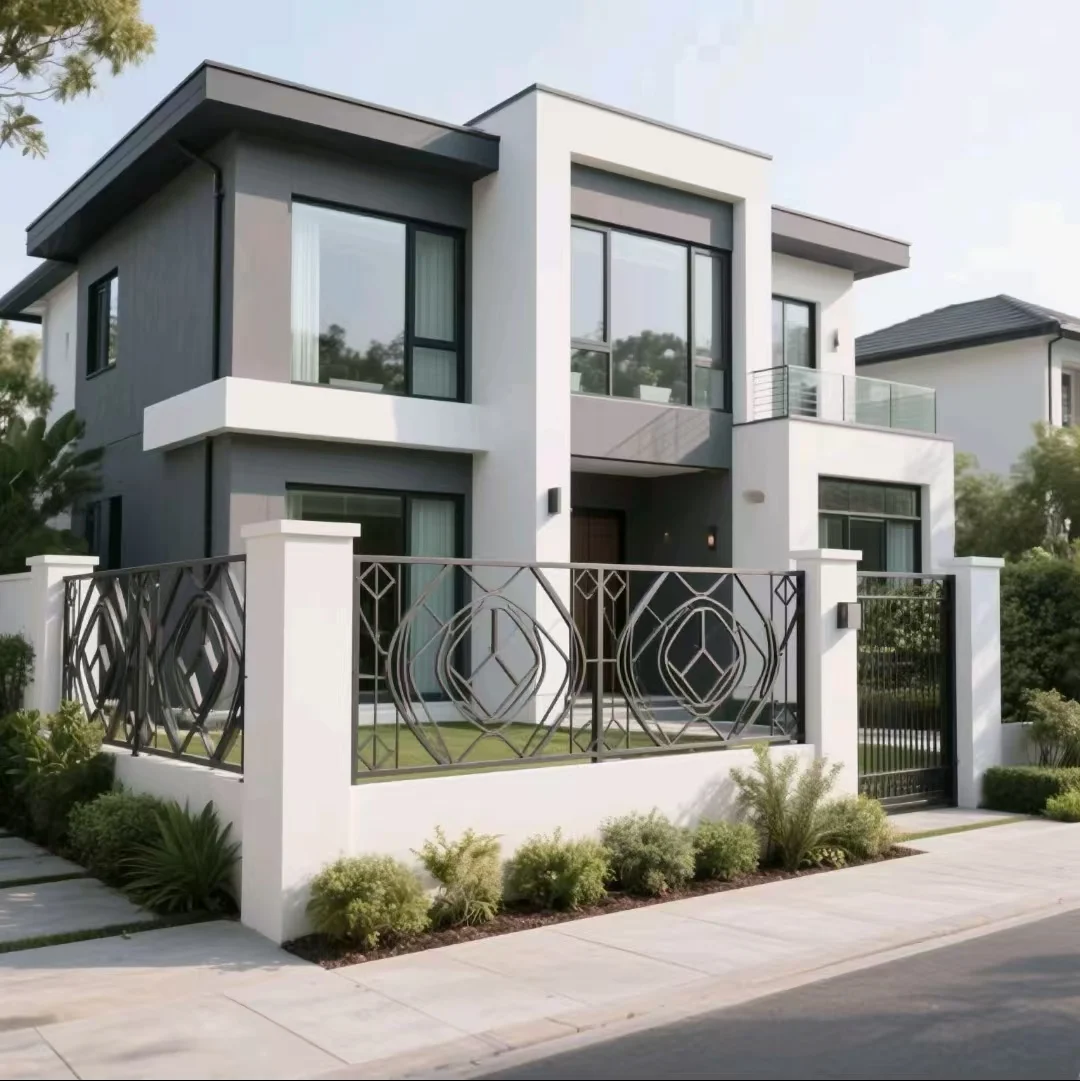 

cj-High Quality Crewell Custom Luxury Modern Iron Stainless Steel Terrace Railing Balustrades Handrails Boundary Wall Gates@