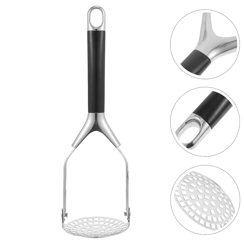 

1Pcs Potato Masher Handheld Stainless Steel Potato Presser Manual Crusher Vegetable Masher Kitchen Gadget Space Saving
