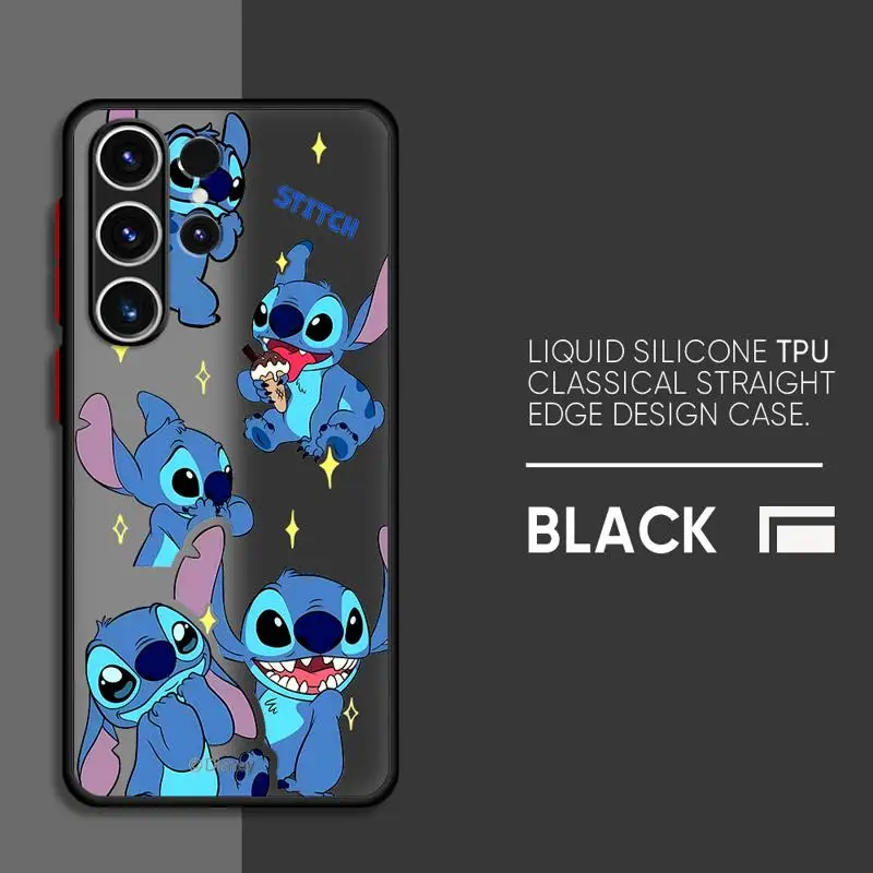 Disney Stitch Angie Cool Art phone case for Samsung Galaxy S22 S24 ultra fe S10 20 S21 S23plus 10 Los casos matte frosted fundas