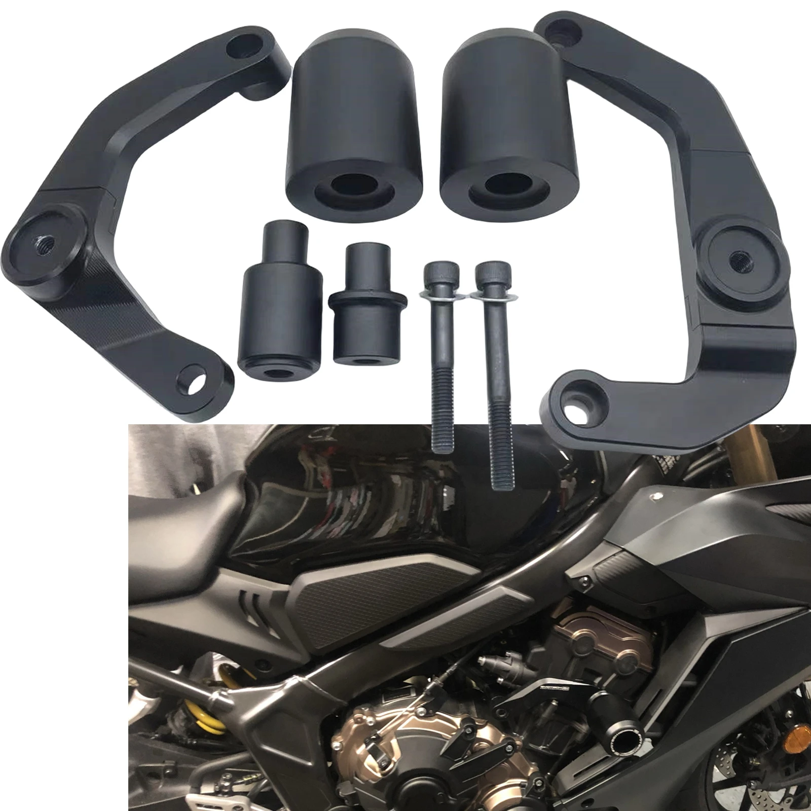 

For Honda CBR650R CB650R 2019-2021 Motorcycle Engine Side Protective Cover Anti-Crash Falling Frame Sliders Fairing Protector