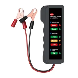 12V Car Battery Tester, Alternator Tester Automotive,Battery Checker, Analyzer to Check Alternator & Battery Charging System,LED