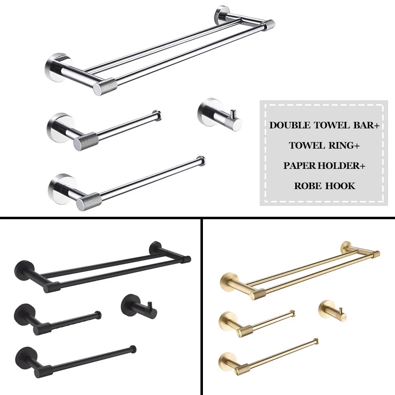 

Набор из 4 предметов, двойной вешалка для полотенец с накаткой, держатель для бумажных полотенец, одинарный крючок для одежды, аксессуары для ванной комнаты