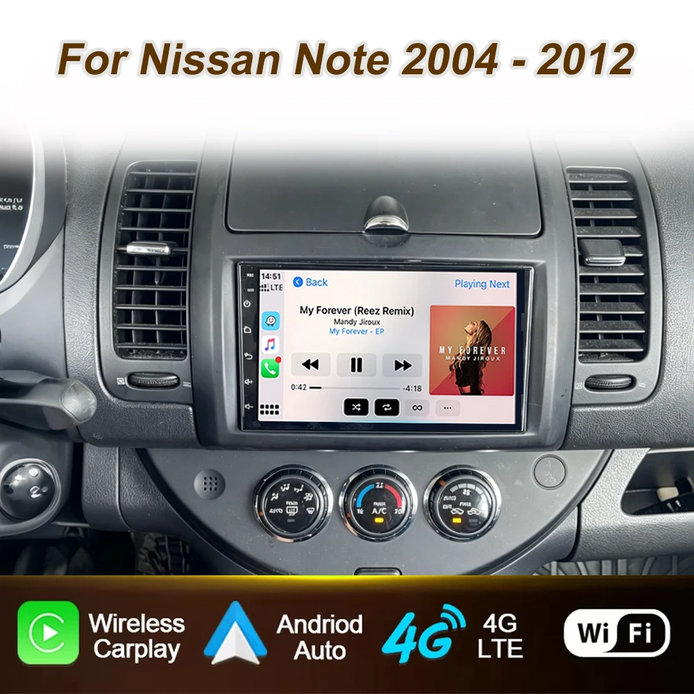 

Android Car Radio For Nissan Note 2004 2005 2006 2007 2008 - 2012 Wireless Carplay Screen Multimedia Video 4G WIFI Stereo GPS BT