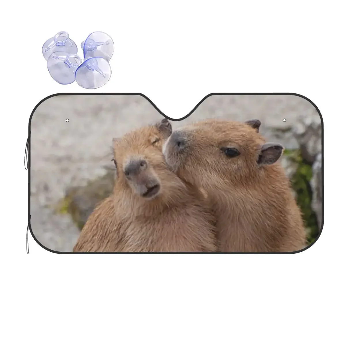 Capybara Lover Sunshade Windscreen Kawaii Animal Car Front Window Visor Car Window Windscreen Cover Blinds Sun Shade Protect