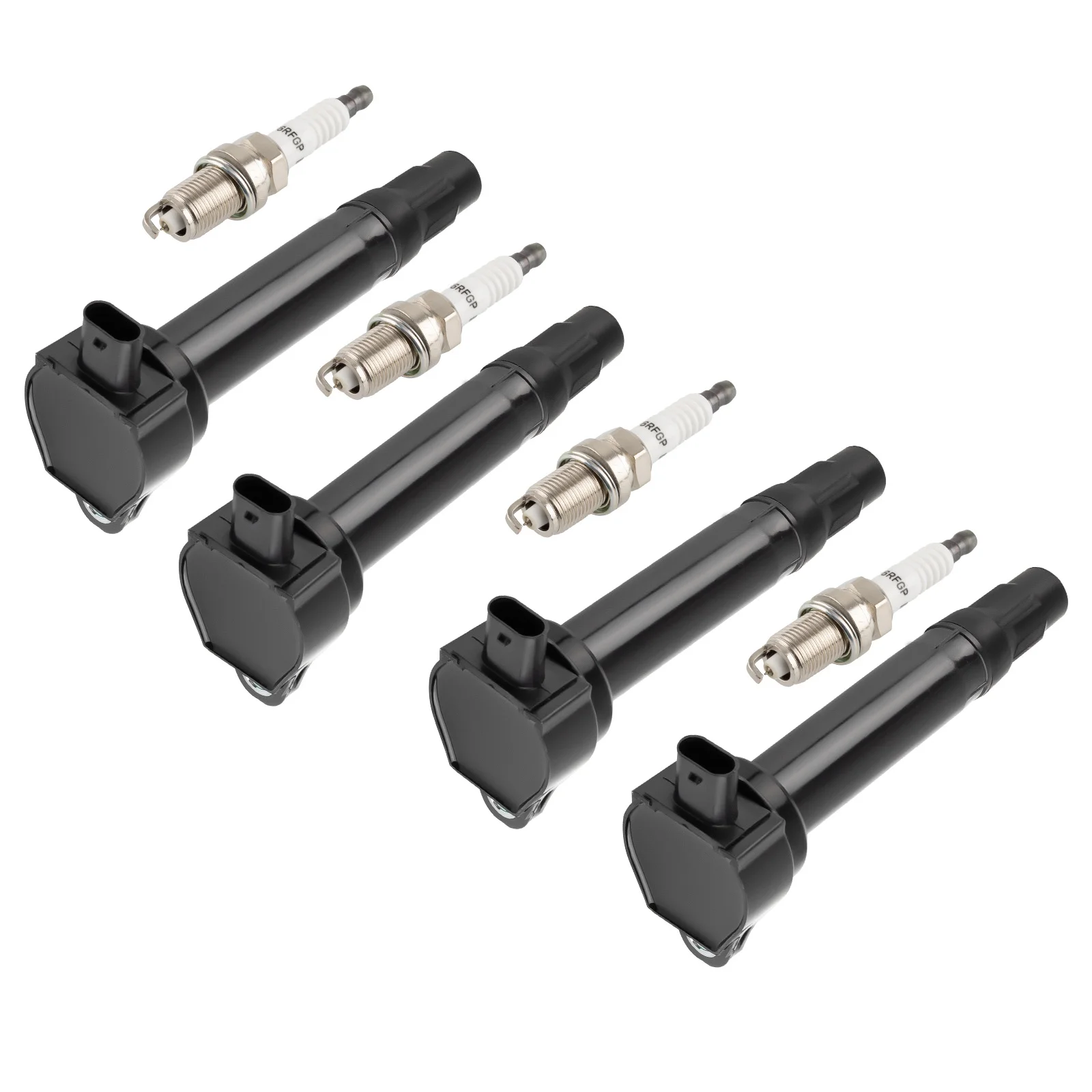 

4X Ignition Coil + 4X Spark Plug for Dodge Caliber Avenger Journey Chrysler 200