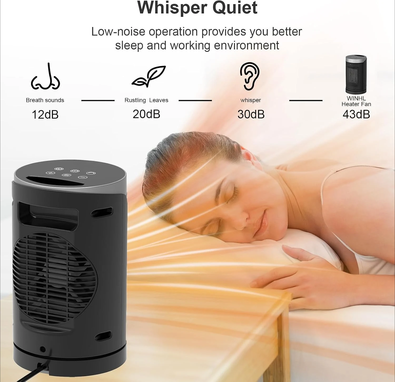 2026 New Upgrade Space Heater, Portable Electric Heaters For Indoor Use,70°Oscillation | Thermostat, Remote Control