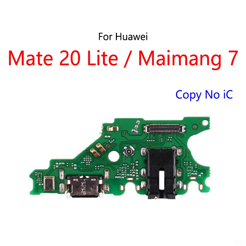 USB Charging Dock Port Socket Jack Connector Charge Board Flex Cable For Huawei Mate 20 Lite / Maimang 7