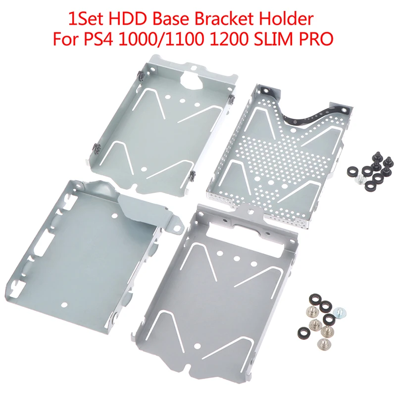 1Set Hard Disk Drive HDD Base Bracket Mounting Bracket Holder Frame with Screws For PS4 1000/1100 1200 SLIM PRO Console