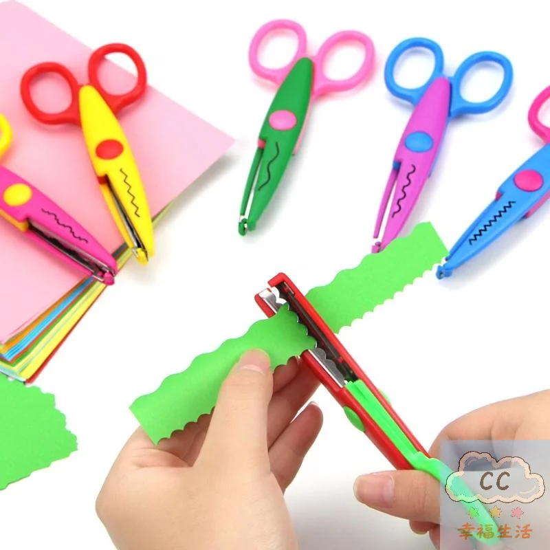 أضيق الحدود مقص الدانتيل نمط متموج صغير مستدير رئيس الأطفال خاص طالب أداة فنية القرطاسية مقص لسكرابوكينغ