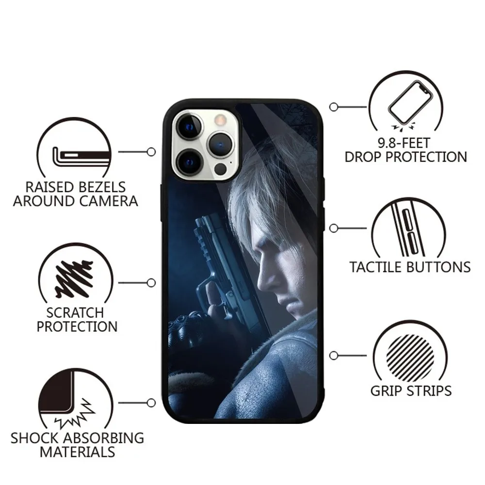 R-Resident  E-Evil 4 Phone Case Strong Magnetic For IPhone 16,15,14,13,Pro,Max,Plus,11,12,Mini For Magsafe Wireless Charging