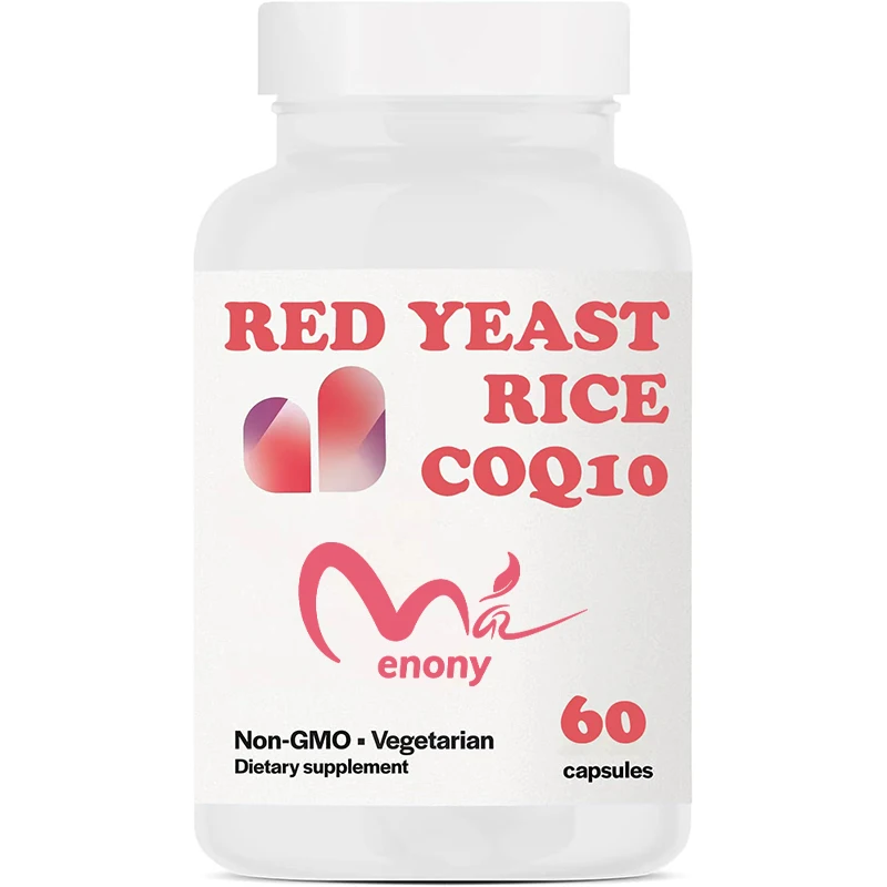 

Капсулы Teqiang Red Yeast Rice 1200 мг с коэнзимом Q10 (100 мг), без лимонной кислоты, без ГМО, без глютена, 60 капсул