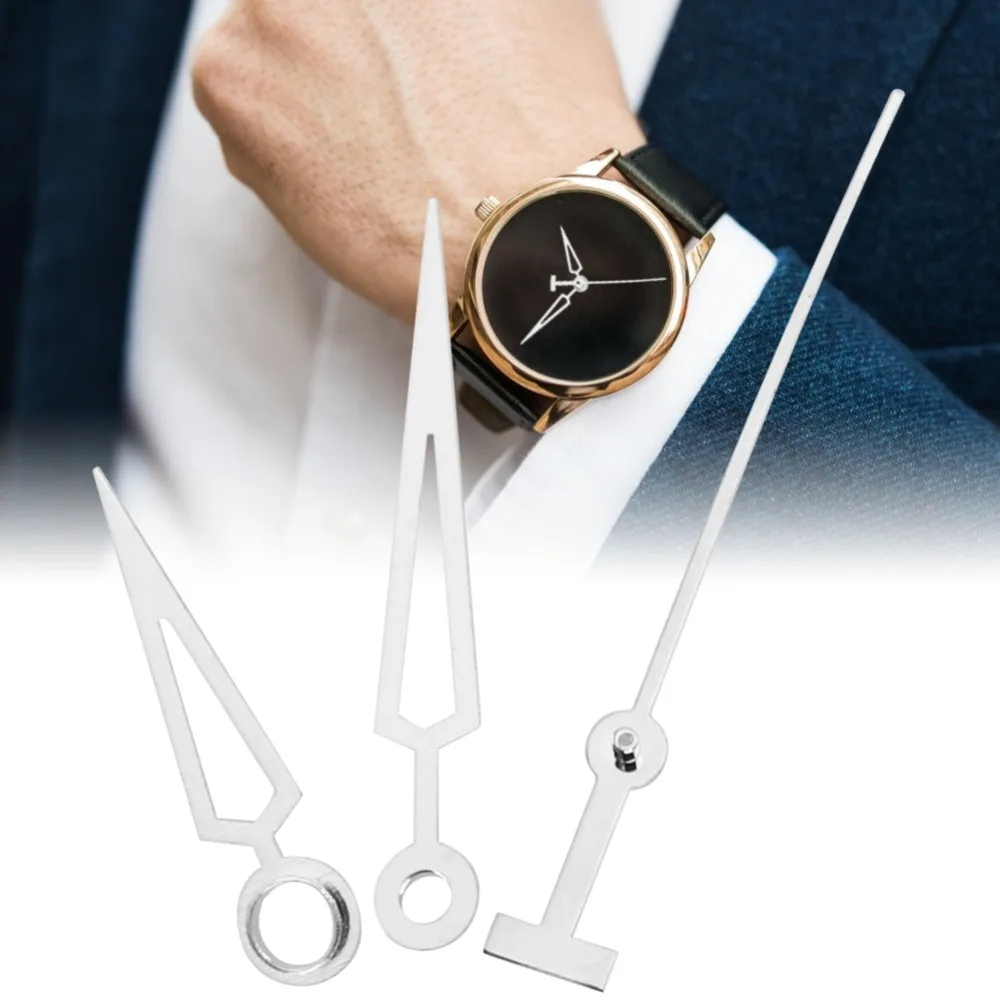 3Pcs Premium Metal Watch Hands Gold Small Size Hour Minute Second Hands Wristwatch Accessory For Men