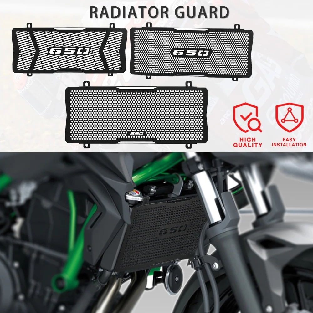 

2023 2024 Motorcycle FOR KAWASAKI Z650 Z 650 2017-2020 2021 2022 Radiator Guard Grille Oil Cooler Cover Black Aluminum alloy