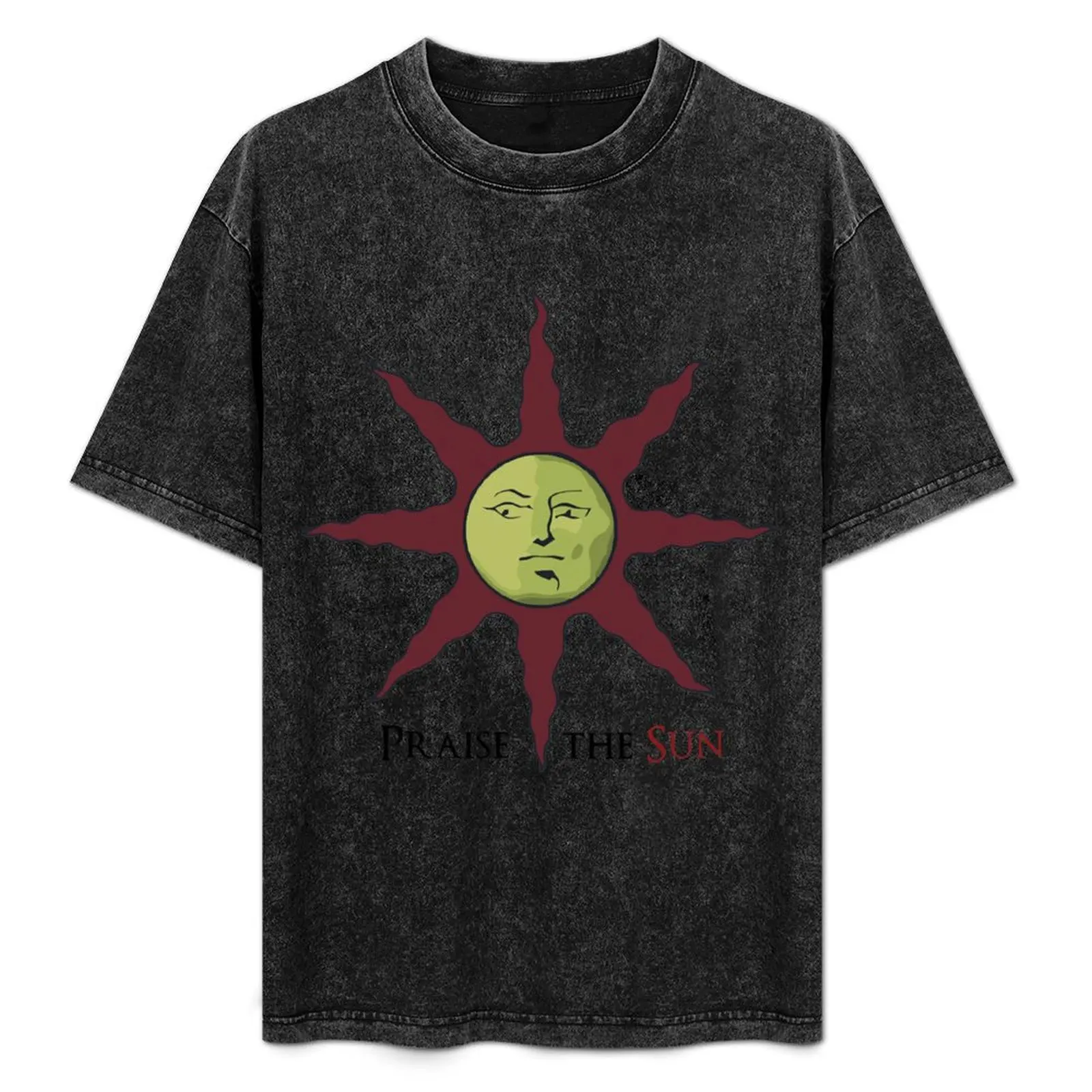 Praise the sun T-Shirt Retro Style Print Casual Top