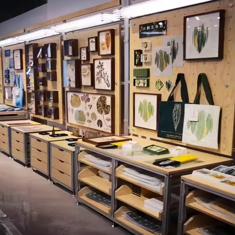 Aluminiumprofil Birke mit Lichtlochbrett Display Aufbewahrungsbehälter Schmuck Ornament Supermarkt Musterraum anwendbar