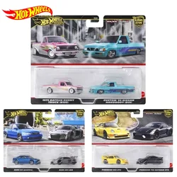 Original Hot Wheels Premium Car 1/64 Culture Boys Toys Team Transport Datsun Sunny Truck Custom Nissan Hardbody Birthday Gift