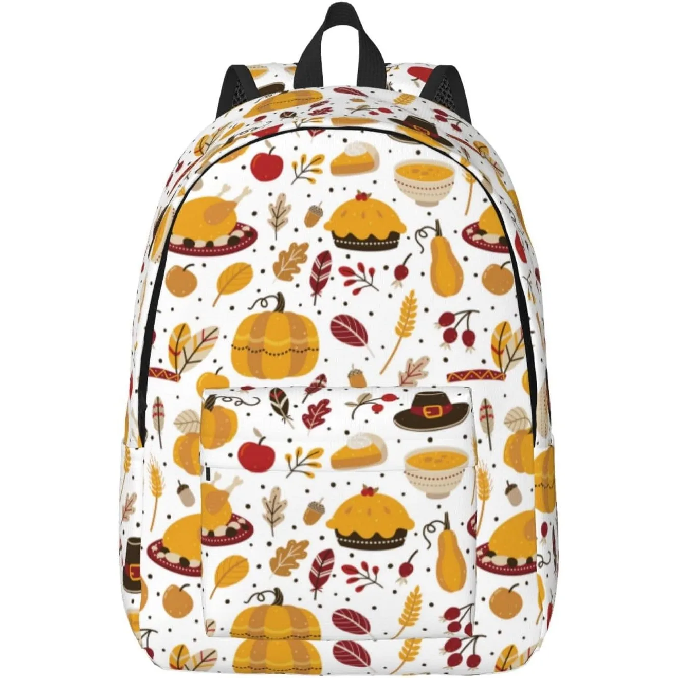 

Travel Laptop Backpack - Thanksgiving Computer Canvas Backpack Bag with Adjustable Straps