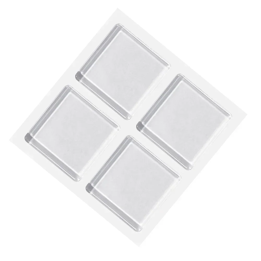 4PCS/Set Mat Transparent Washing Machine Shock Absorbing Non-toxic Pad Anti Vibration Silicone Portable Non-Slip