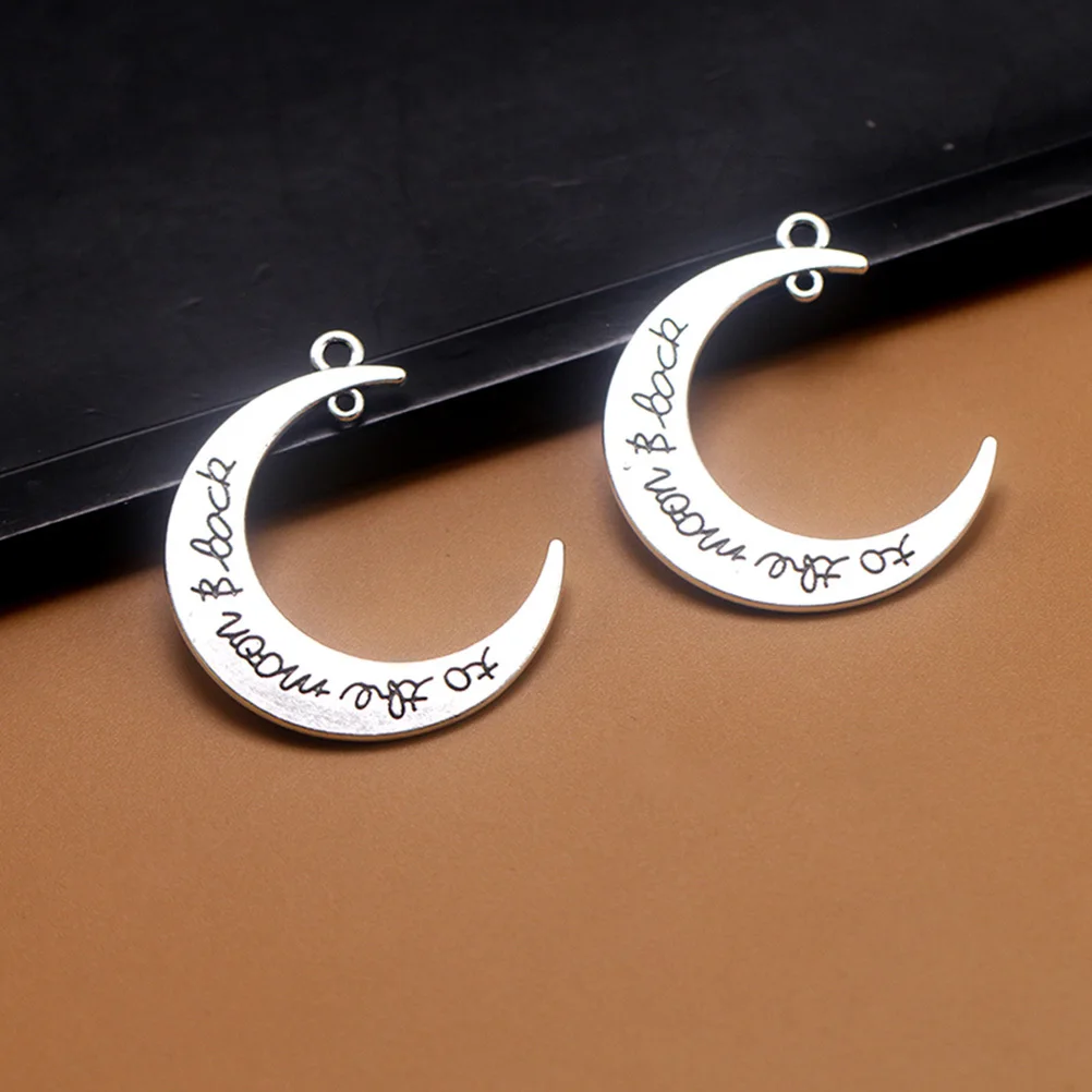 

10Pcs Crescent Moon Alloy Pendant Charms DIY Jewelry Making for Necklace Bracelet Keychain Craft Supplies Alloy Pendant Charm