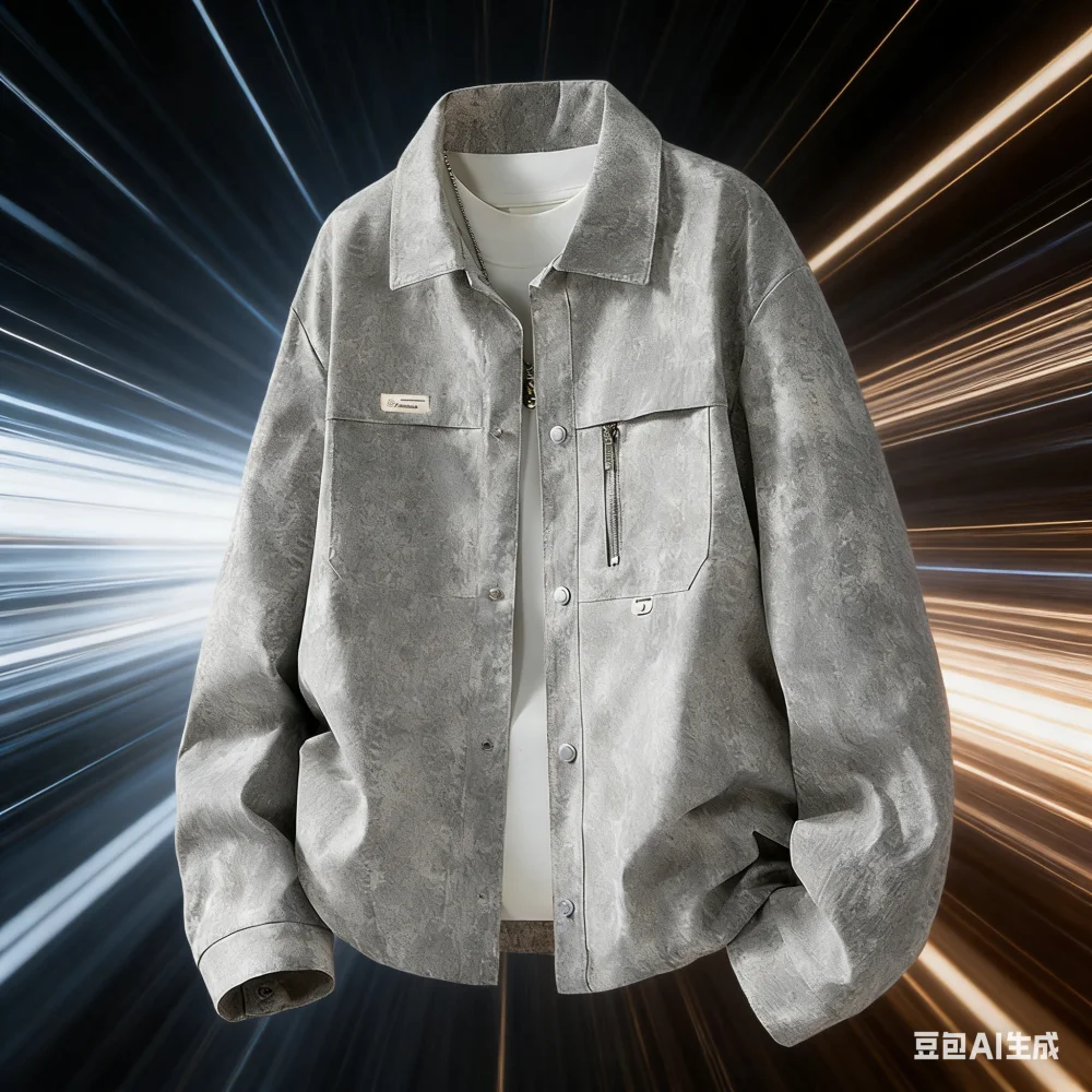 

Spring 2026 new style American casual versatile retro fashionable coat trendy men's jacket soft and comfortable skin-friendly