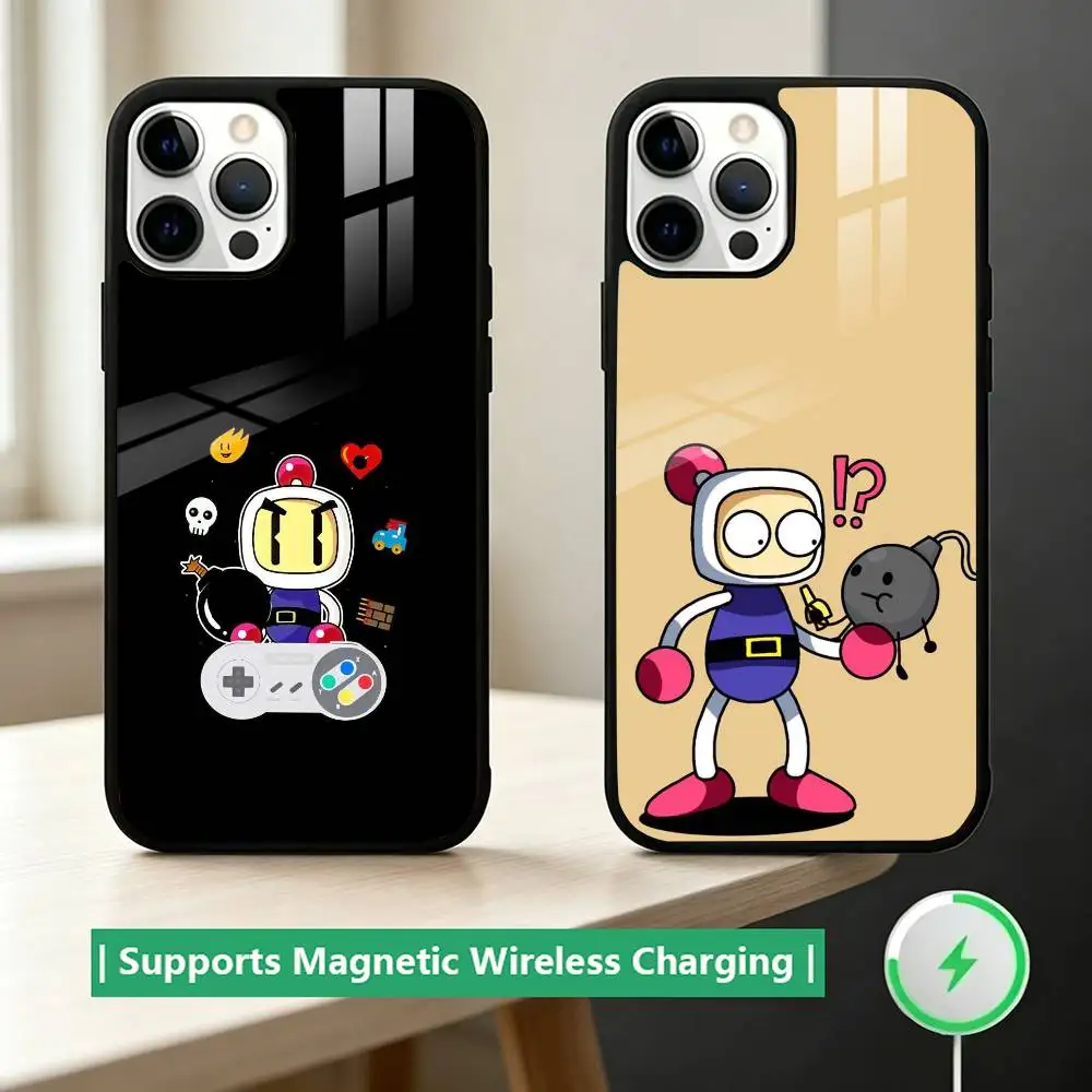 

B-Bomberman Game Phone Case For iPhone17,16,15,14,13,12,11 Plus,Pro Compatible with magnetic wireless charging