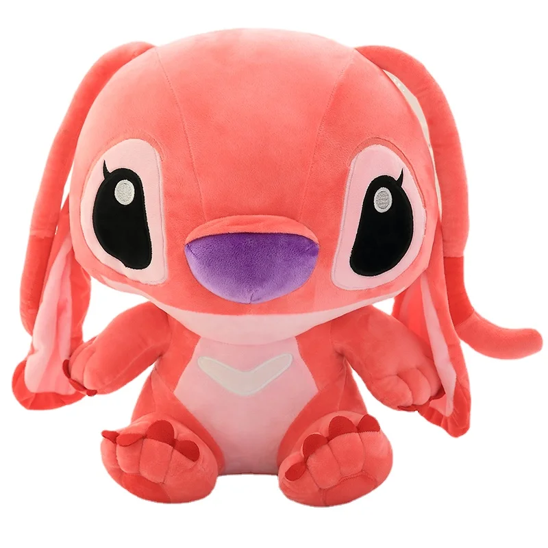 Genuine Disney Kawaii Large Stitch/Angie Plush Toy Cute Anime Peripheral Plush Stuffed Doll Christmas Gifts for Kids Girls