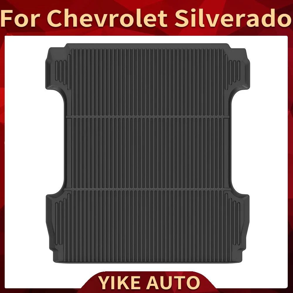 

For Chevrolet Silverado 2014-2024 Auto Car Cargo Liner All-Weather TPE Non-slip Trunk Mats Waterproof Tray Trunk Carpet