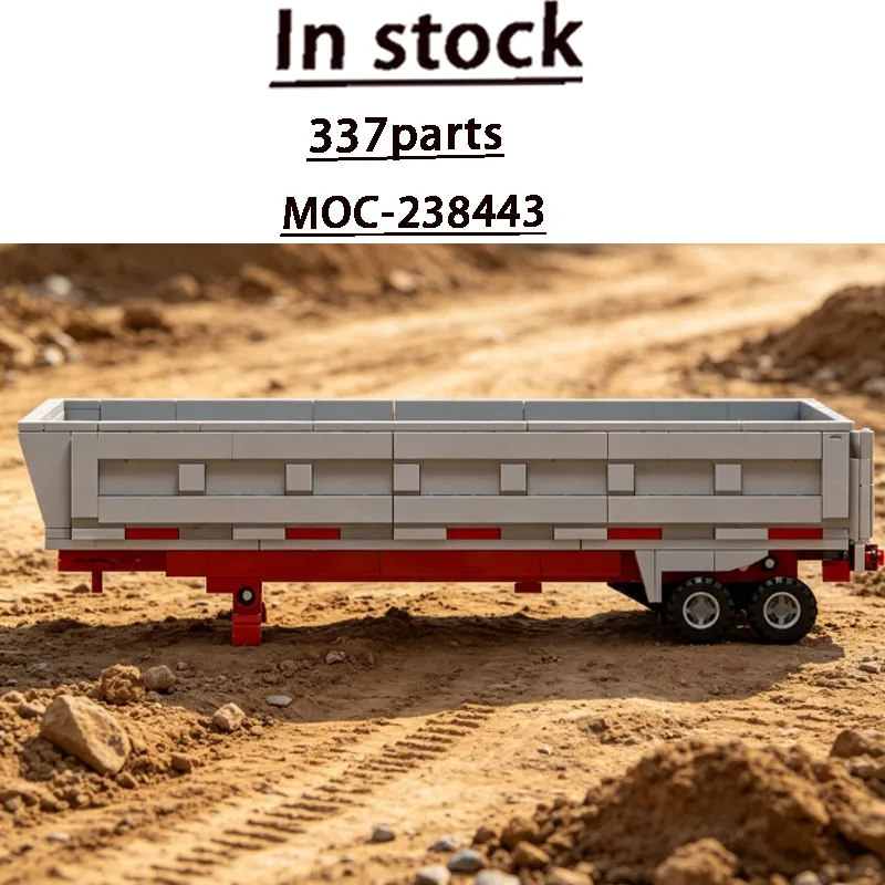 New MOC-238443 Urban Transport Cargo Container Trailer Building Block Model, 337 Pieces, Creative Adult Birthday Toy Gift