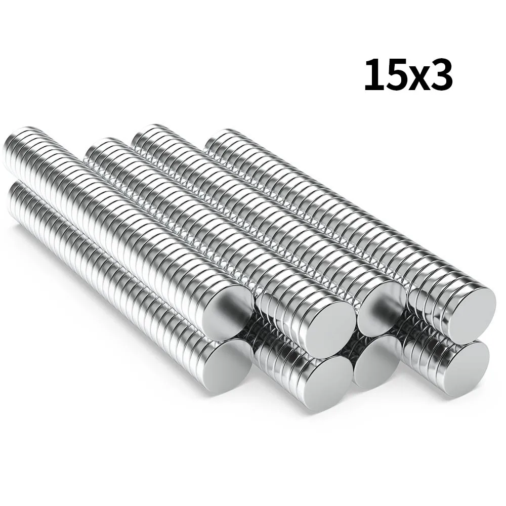 

15x3mm N35 Super Strong Neodymium Magnet Round NdfeB Powerful Permanent Magnetic imanes Refrigerator Magnets 15*3