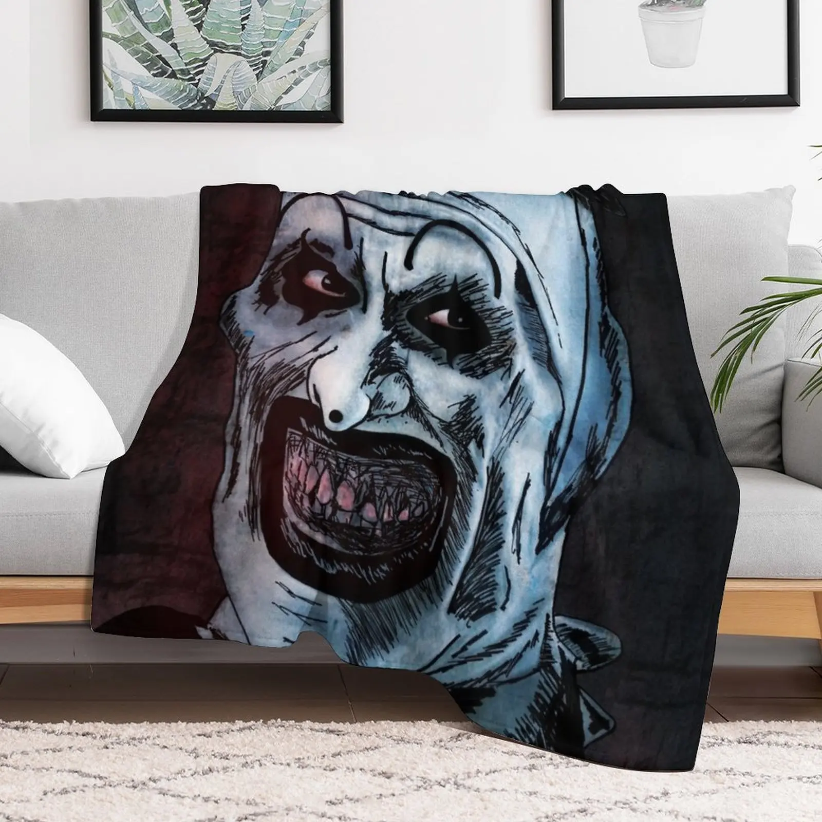 

Art The Clown Throw Blanket Summer Beddings valentine gift ideas Blankets For Sofas Soft Plaid Blankets