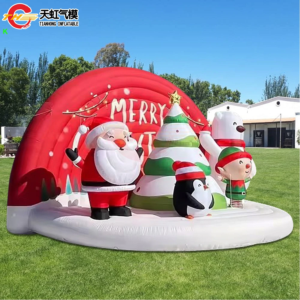 2025 New Design 6x3m Decorative Inflatable Backdrop Blow Up Inflatable Christmas Background Christmas Party Event Stage Decor