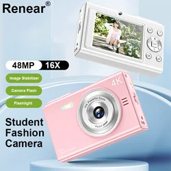 Digital camera Full 4K 48MP 16X HD Video Image Stabilizer Dual Camera Flashlight 2.8-inch IPS Screen Lightweight For Students